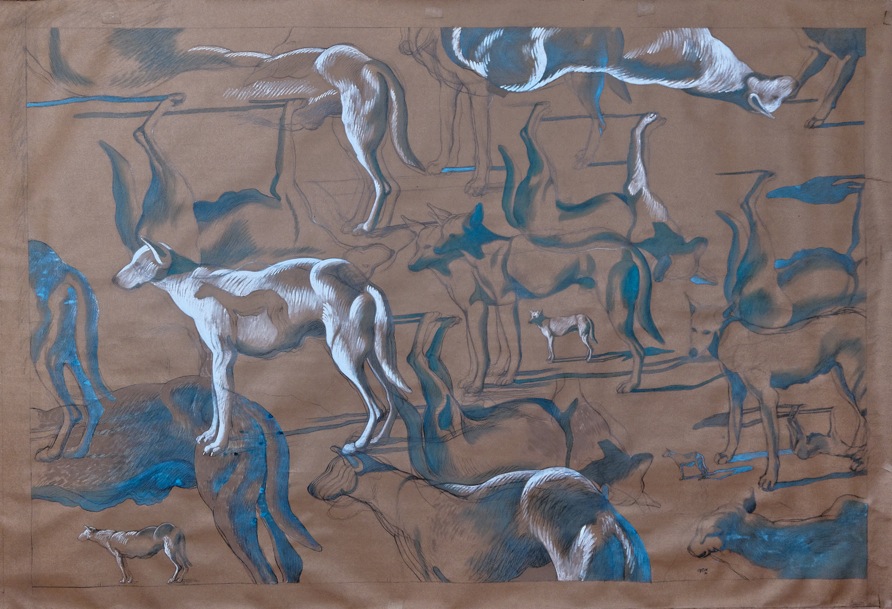 henri cueco-les chiens bleus de saqqarah-1990 -collection de lartistedavid cueco